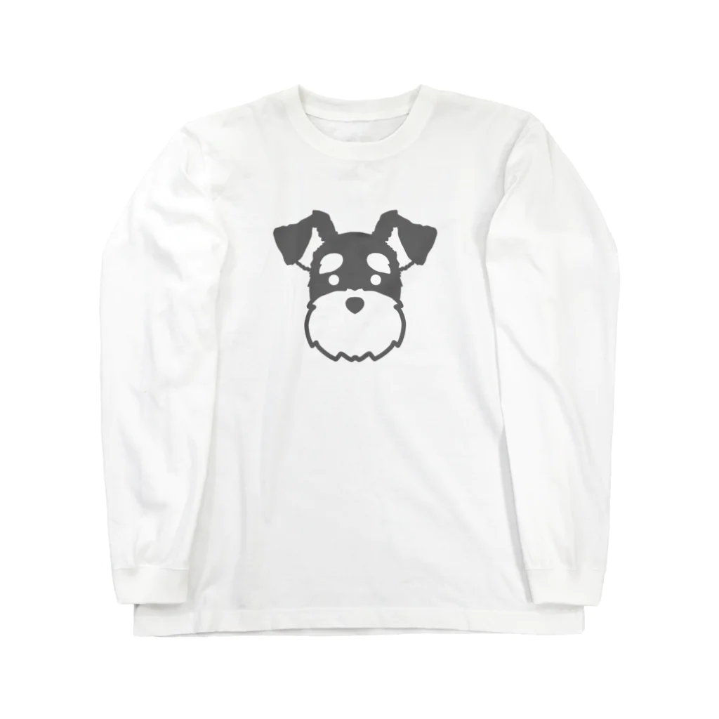 CODILHA。のロゴ風シュナさん:たれ耳グレー Long Sleeve T-Shirt