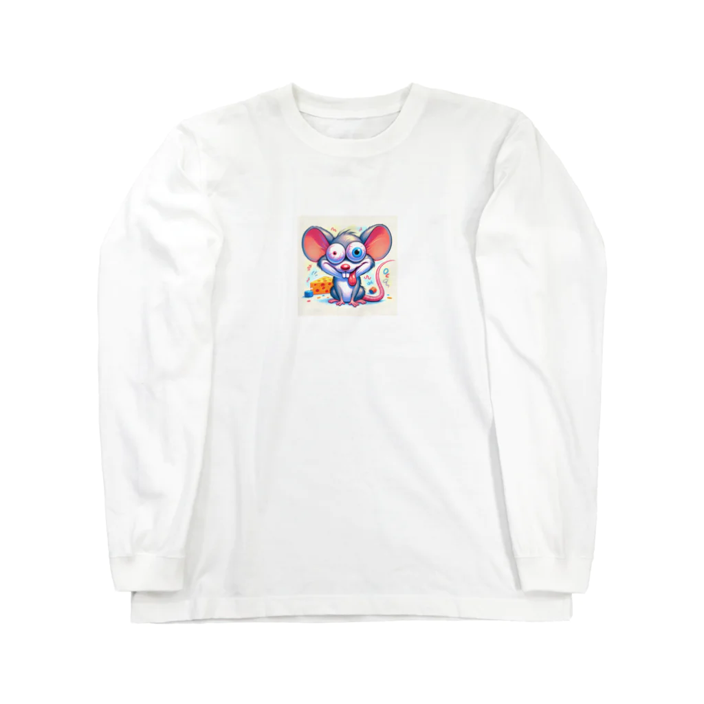 funny-itemsのパニックマウス Long Sleeve T-Shirt