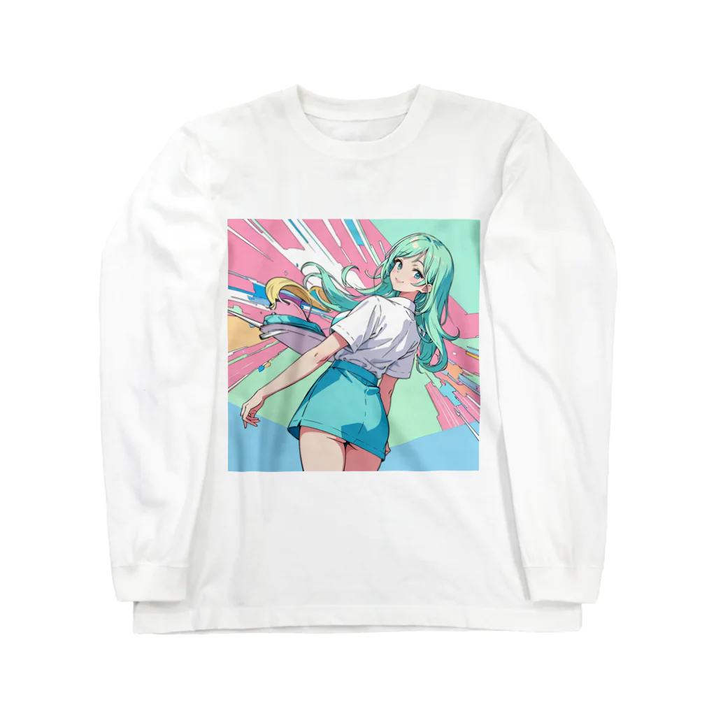 yozoraniyumeoの魔法キャリアウーマン少女 ロングスリーブTシャツ