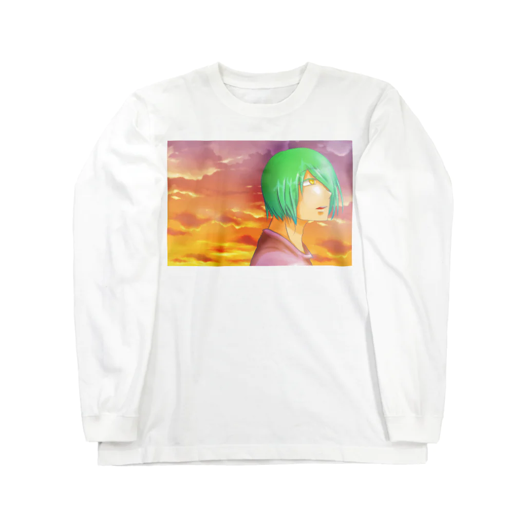 コーギーさん(◍•㉦•◍)๑ﾜﾝ!の黄昏の美少年 Long Sleeve T-Shirt