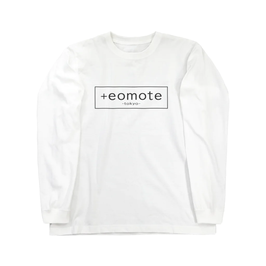 eomoteのeomoteのシンプルなロゴ（囲い文字）が入った長袖Ｔシャツ（白） ロングスリーブTシャツ