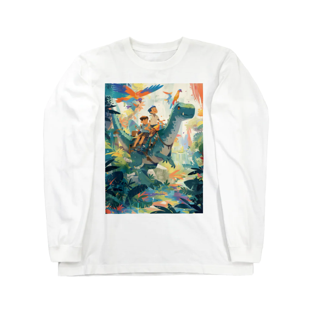 AQUAMETAVERSEの恐竜とジヤングル探検　なでしこ1478 Long Sleeve T-Shirt