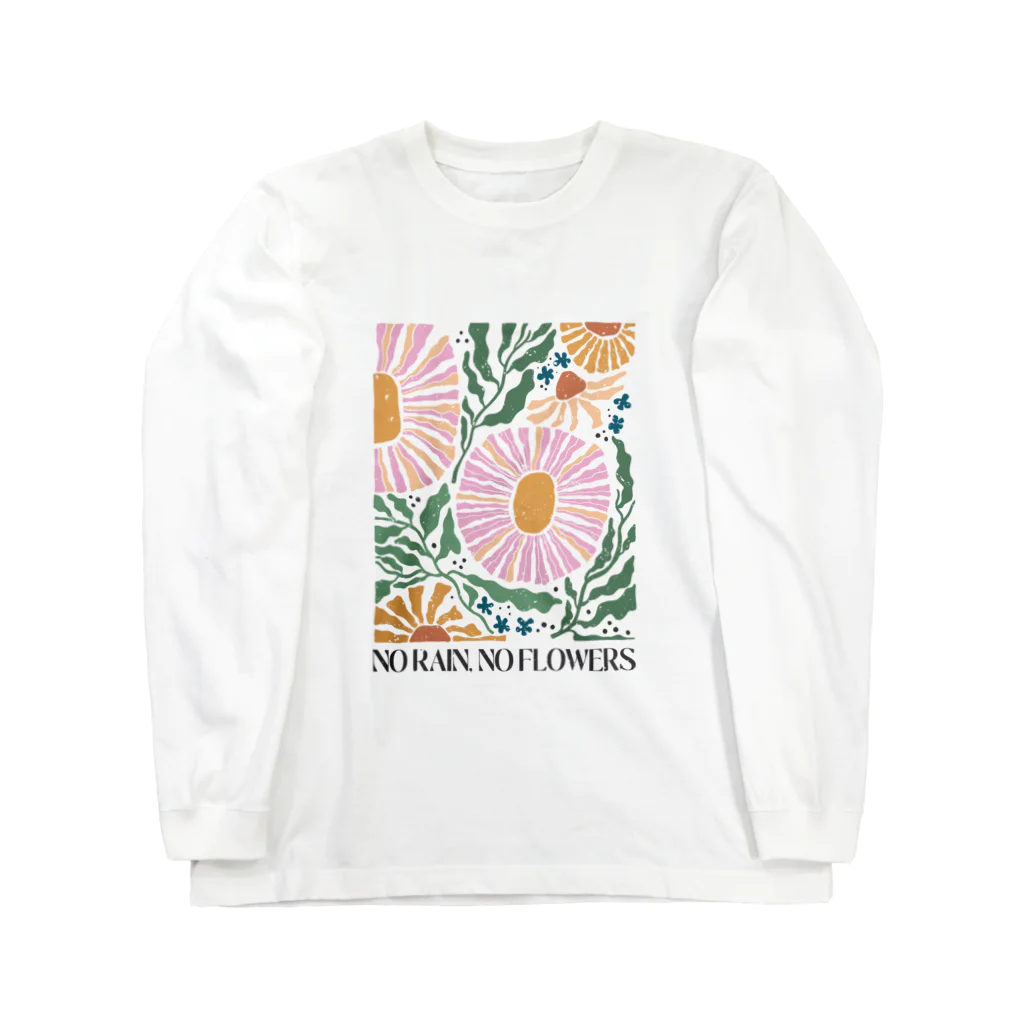 NatureDesignStoreのNO RAIN,NO FLOWER ロングスリーブTシャツ