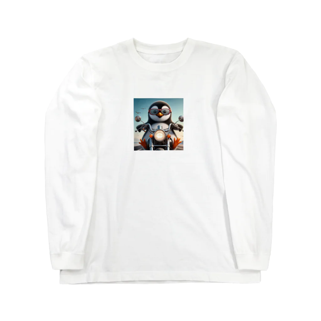 YFCのサングラスをかけたワイルドなペンギン① Long Sleeve T-Shirt