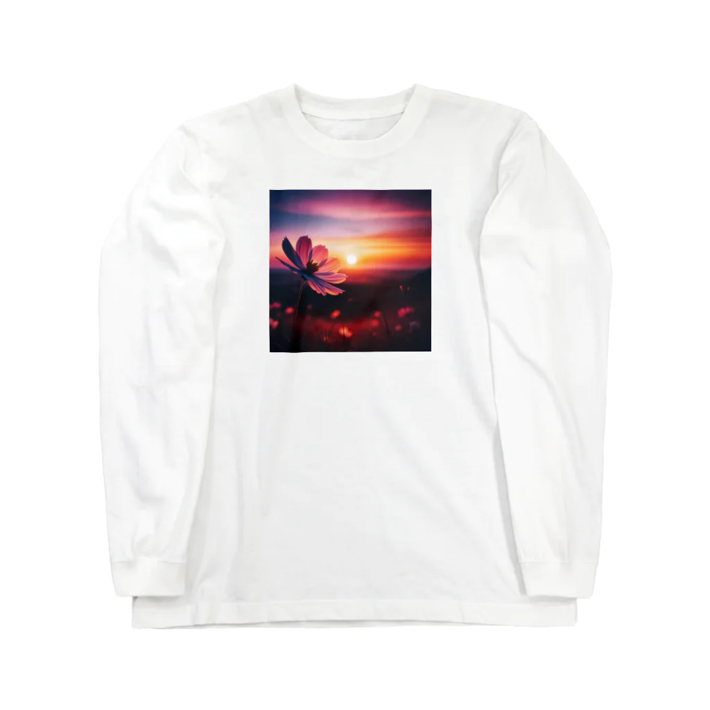 Kawaii屋さんの儚い夕焼けコスモス Long Sleeve T-Shirt