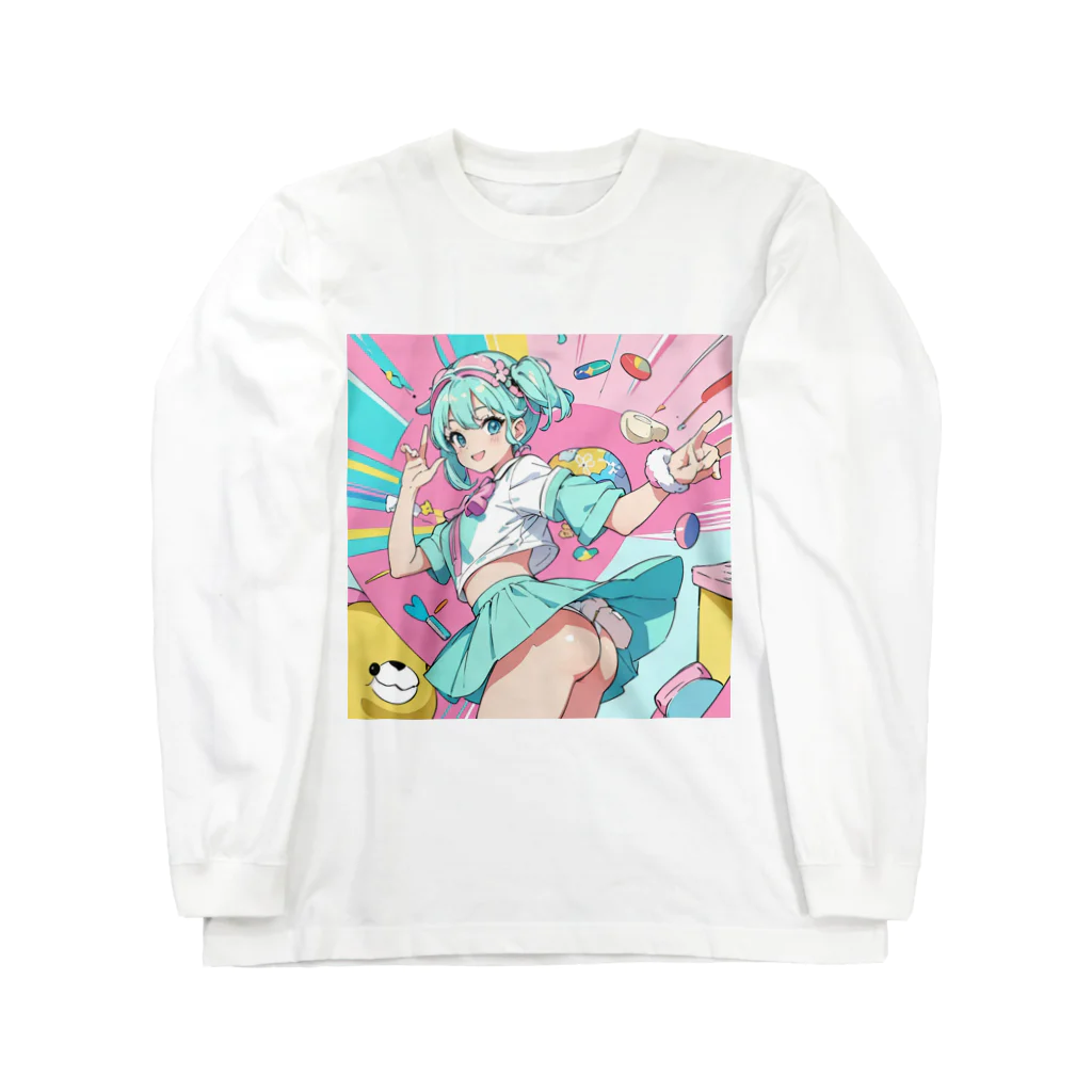 yozoraniyumeoの魔法スイーツ少女 ロングスリーブTシャツ