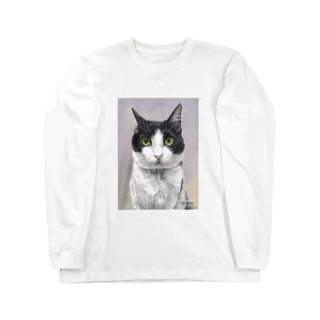 kinako-japanのハチワレ　凪ちゃん Long Sleeve T-Shirt