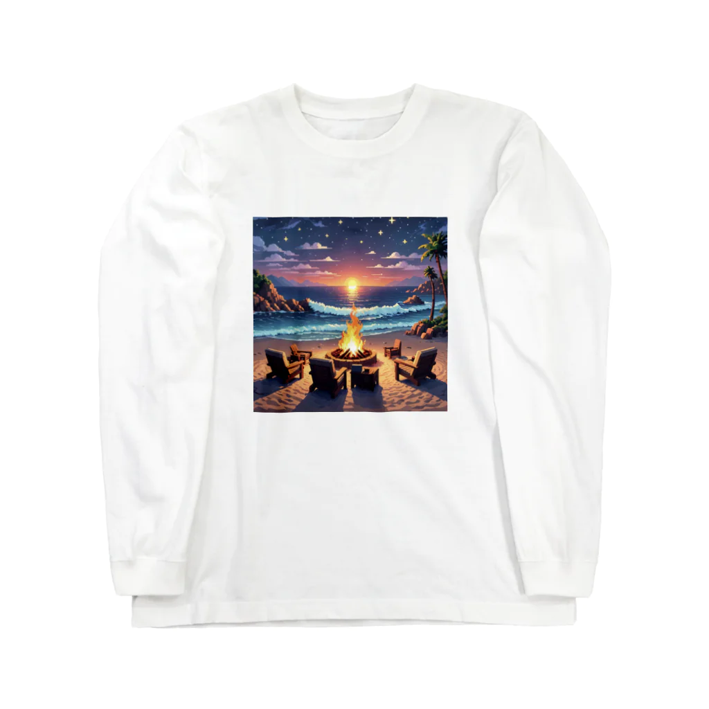 Paradise ExploreのShoreline Fire Relaxation ロングスリーブTシャツ