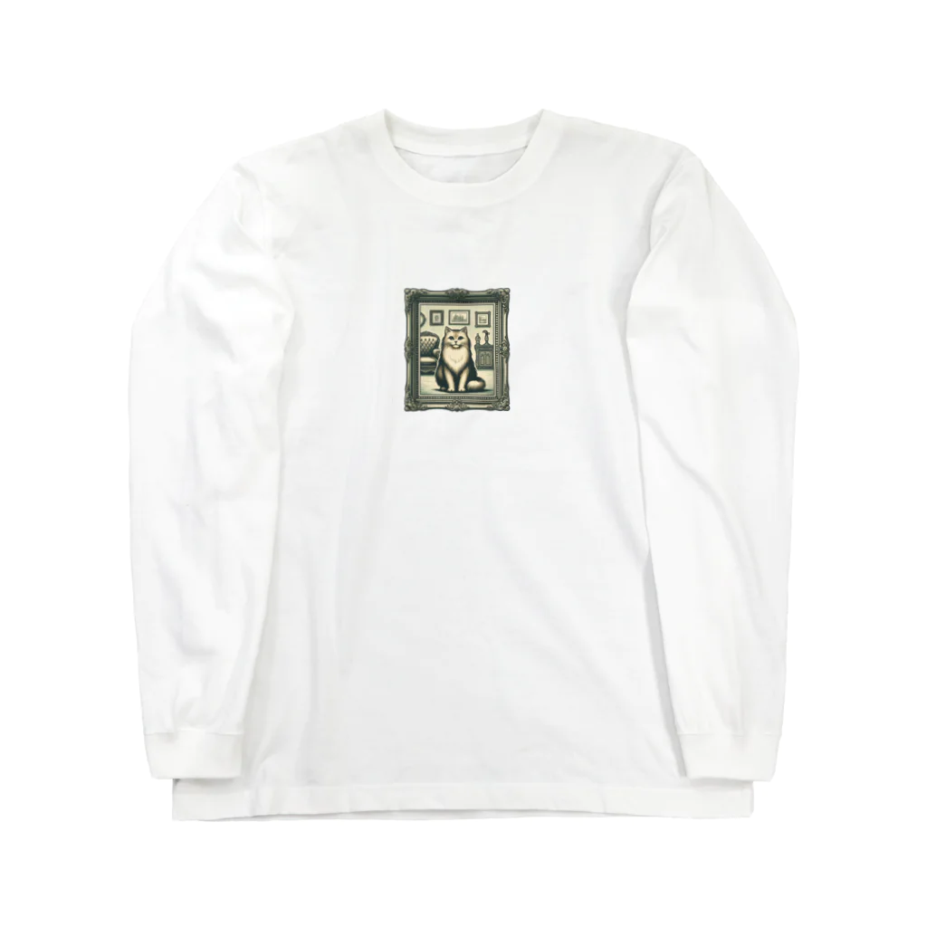 manaco-のクラシックな猫 Long Sleeve T-Shirt