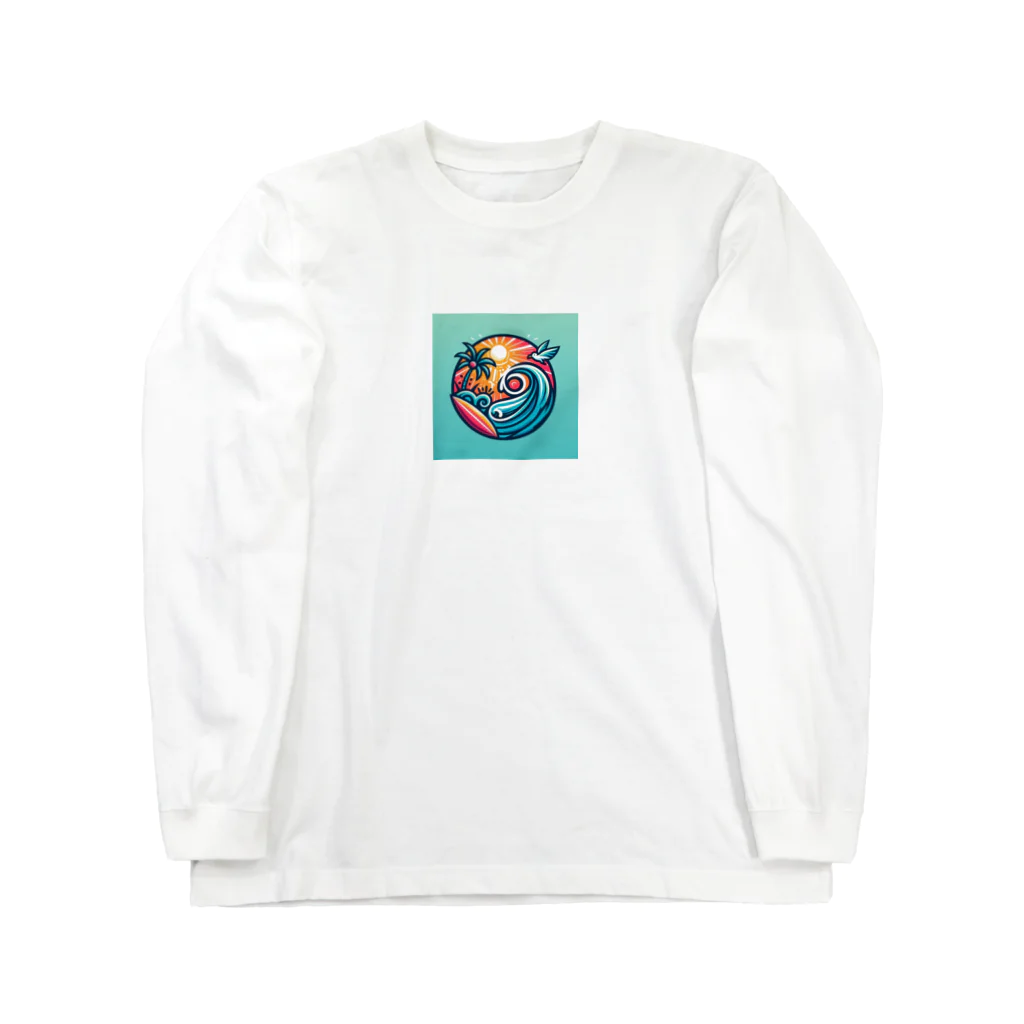 ノアSHOPの波乗り好きにピッタリな可愛いサーフィンロゴ♪ Long Sleeve T-Shirt