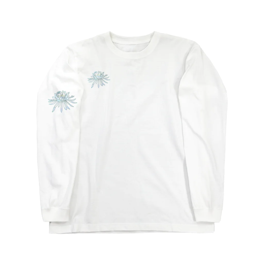 綾錦工房 りこりすの三味線 -雪月花-【月下美人】 Long Sleeve T-Shirt