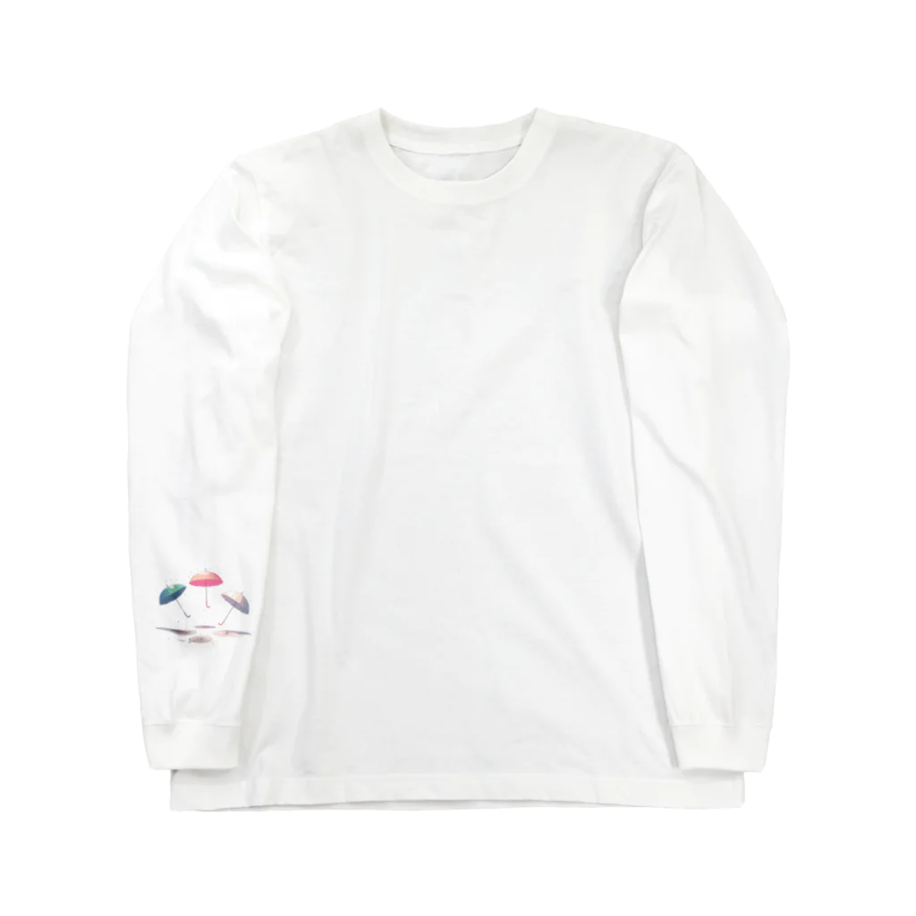 Shiro_kuroの雨で踊る傘 Long Sleeve T-Shirt