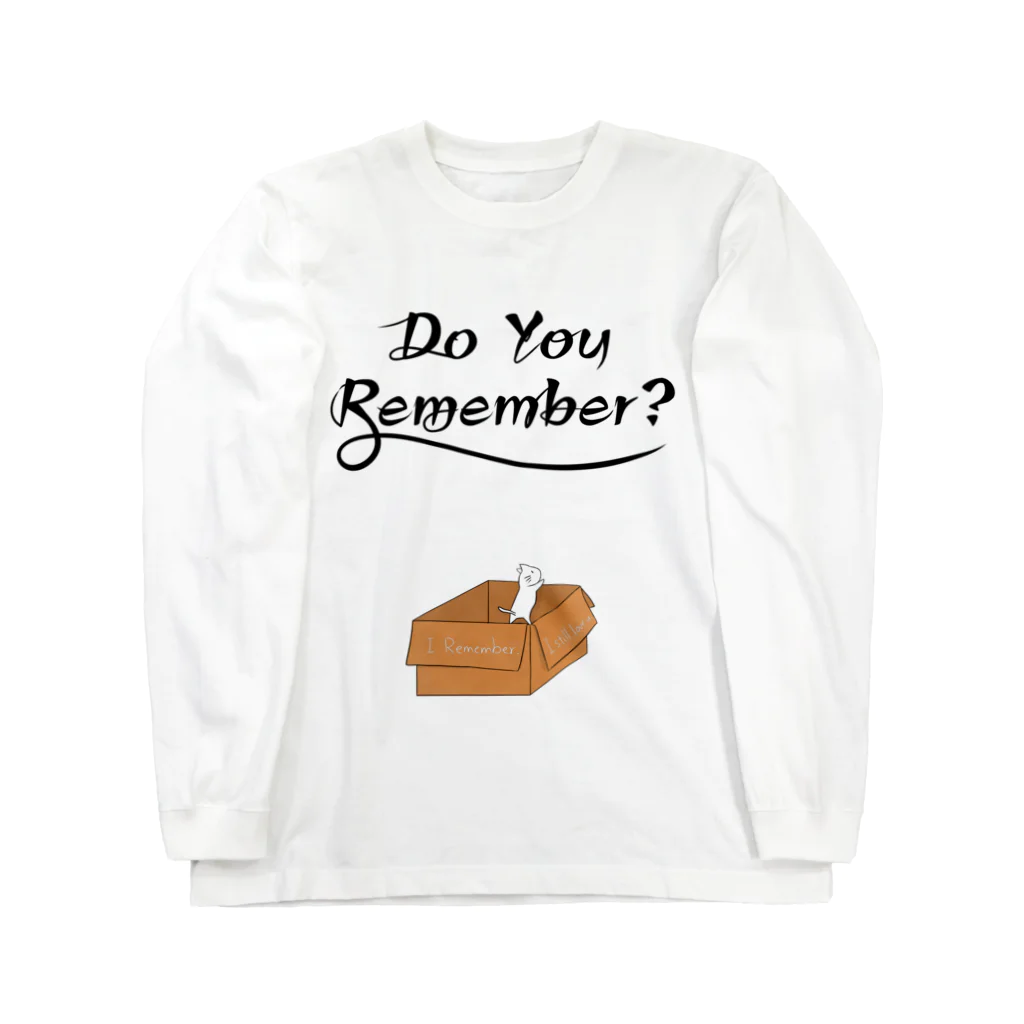 しろながすとさくらの〈片面〉Do you remember ? フォント黒 ロングスリーブTシャツ