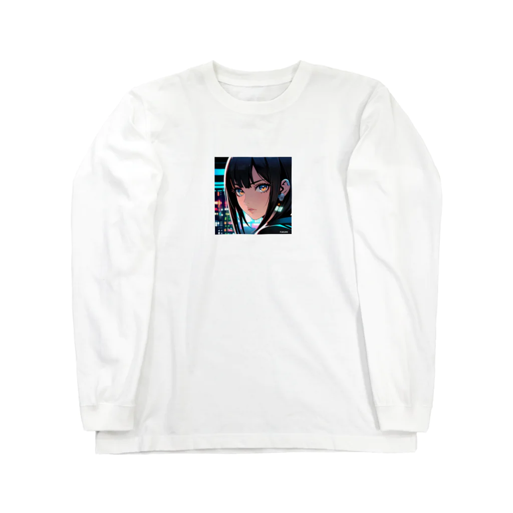 近未来美少女「オッドアイ」の近未来美少女「アスカ」 Long Sleeve T-Shirt