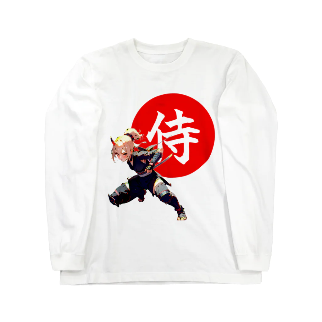 Hentai Cyberpunkのsamurai girl ロングスリーブTシャツ