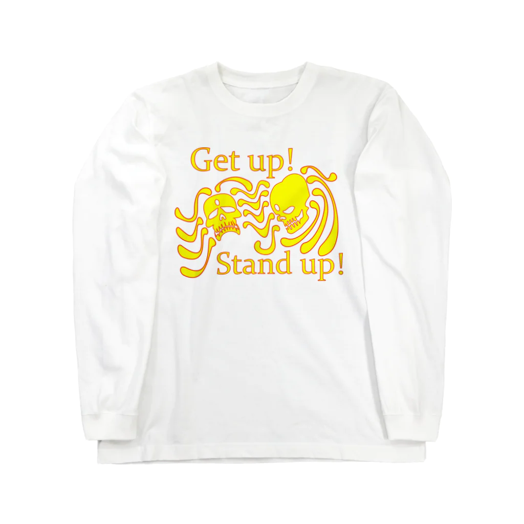 『NG （Niche・Gate）』ニッチゲート-- IN SUZURIのGet up! Stand up!（黄色） ロングスリーブTシャツ