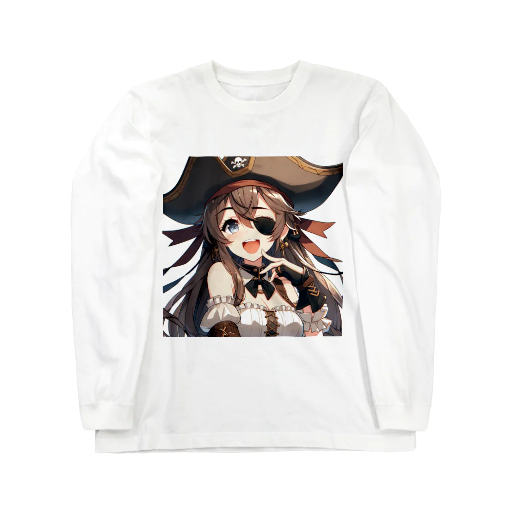 リリアのファンタジーのAI美少女リリアの海賊姿 Long Sleeve T-Shirt