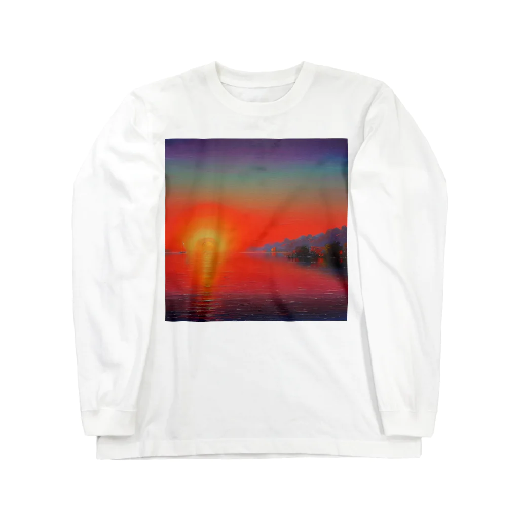 Rパンダ屋の飾れる夕焼けグッズ Long Sleeve T-Shirt