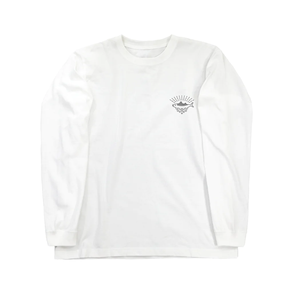 kandaのサバホグシゴハン black Long Sleeve T-Shirt