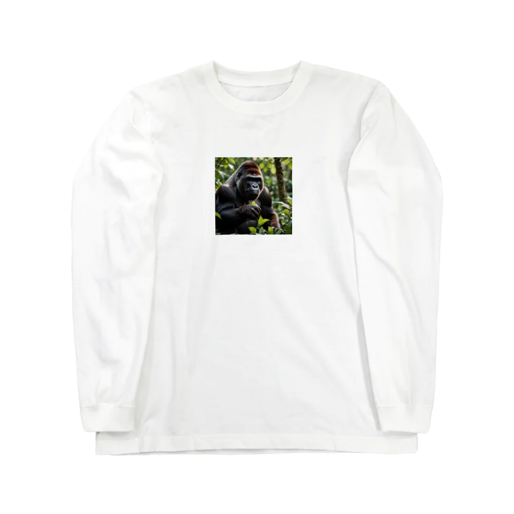 sunday_sataurday_freedayの悪戯っぽいゴリラ Long Sleeve T-Shirt