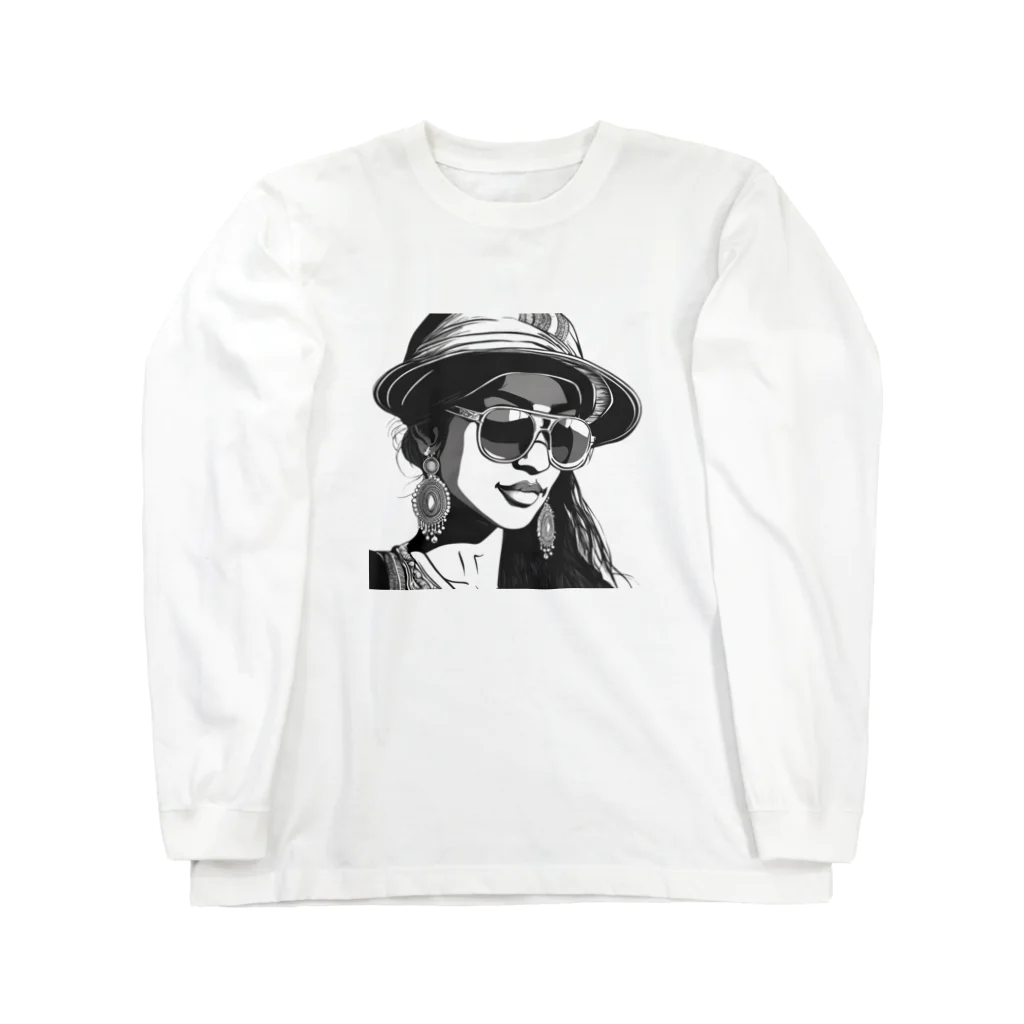 tatsuya05のサングラスガール Long Sleeve T-Shirt