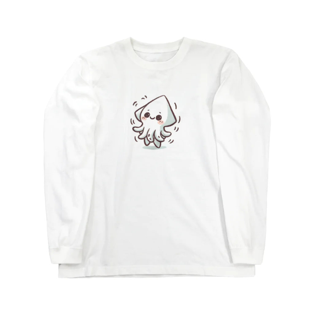 noBuの飛び跳ね踊りまくるイカ Long Sleeve T-Shirt