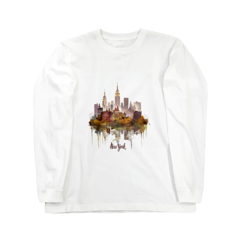 Chi3のニューヨークの幻想的な夜景 Long Sleeve T-Shirt