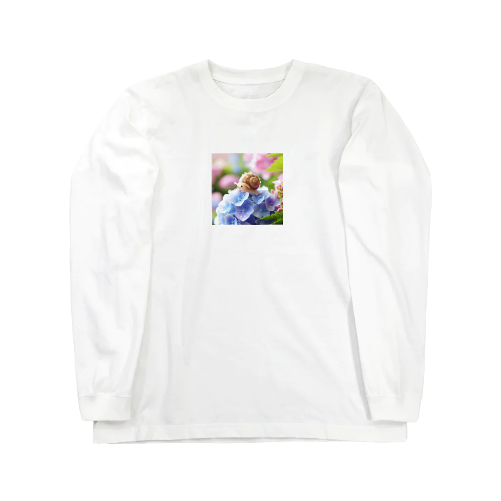 桃の花の雨の日のツムちゃん Long Sleeve T-Shirt