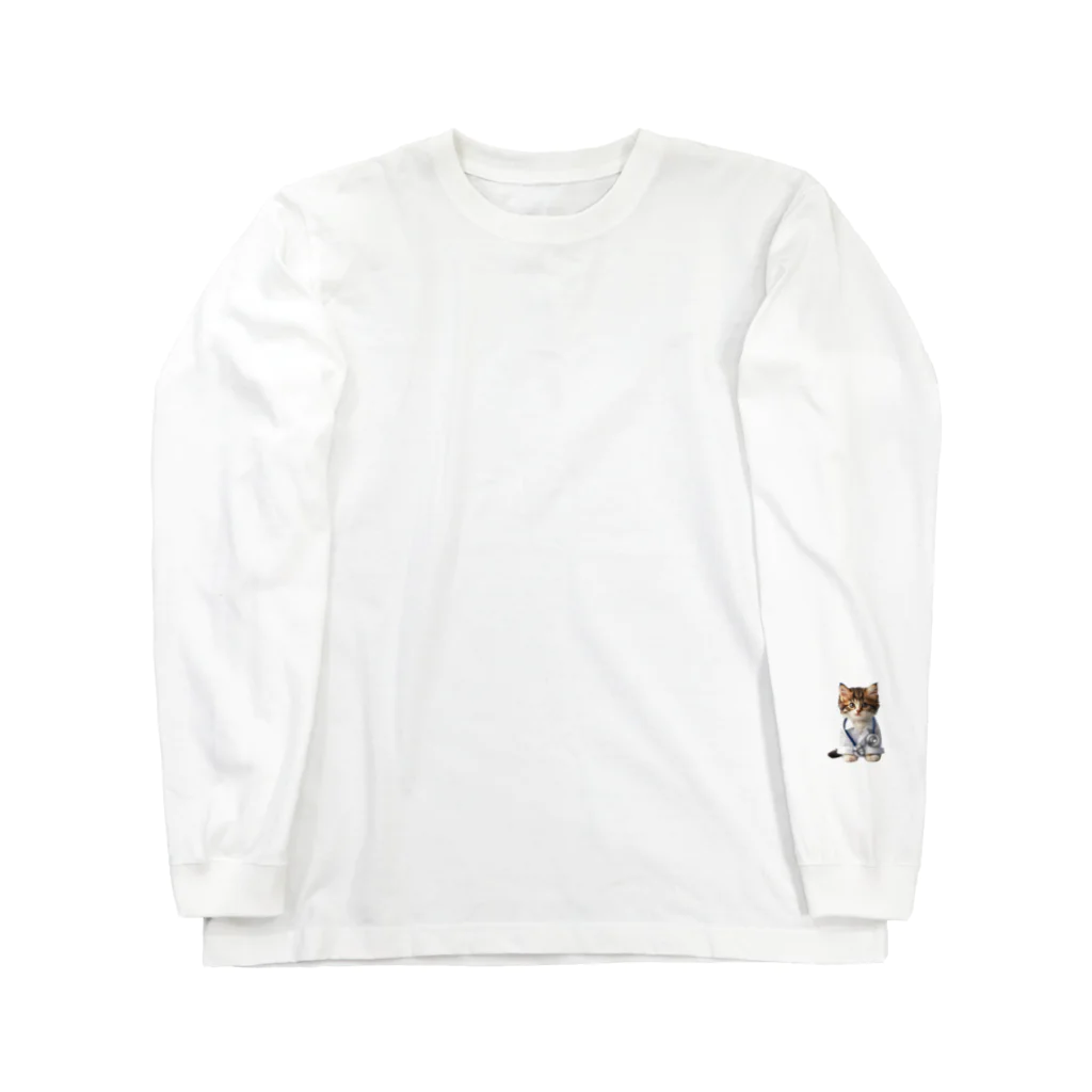 ネコネコ笑店 -Cat Goods Store-のDrねこ丸No1 Long Sleeve T-Shirt