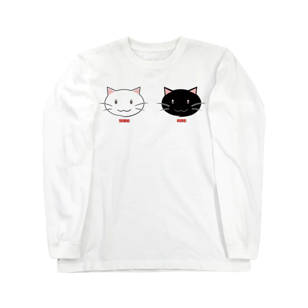 INOUT,INOUTのネコネコビール(シロ・クロ) Long Sleeve T-Shirt