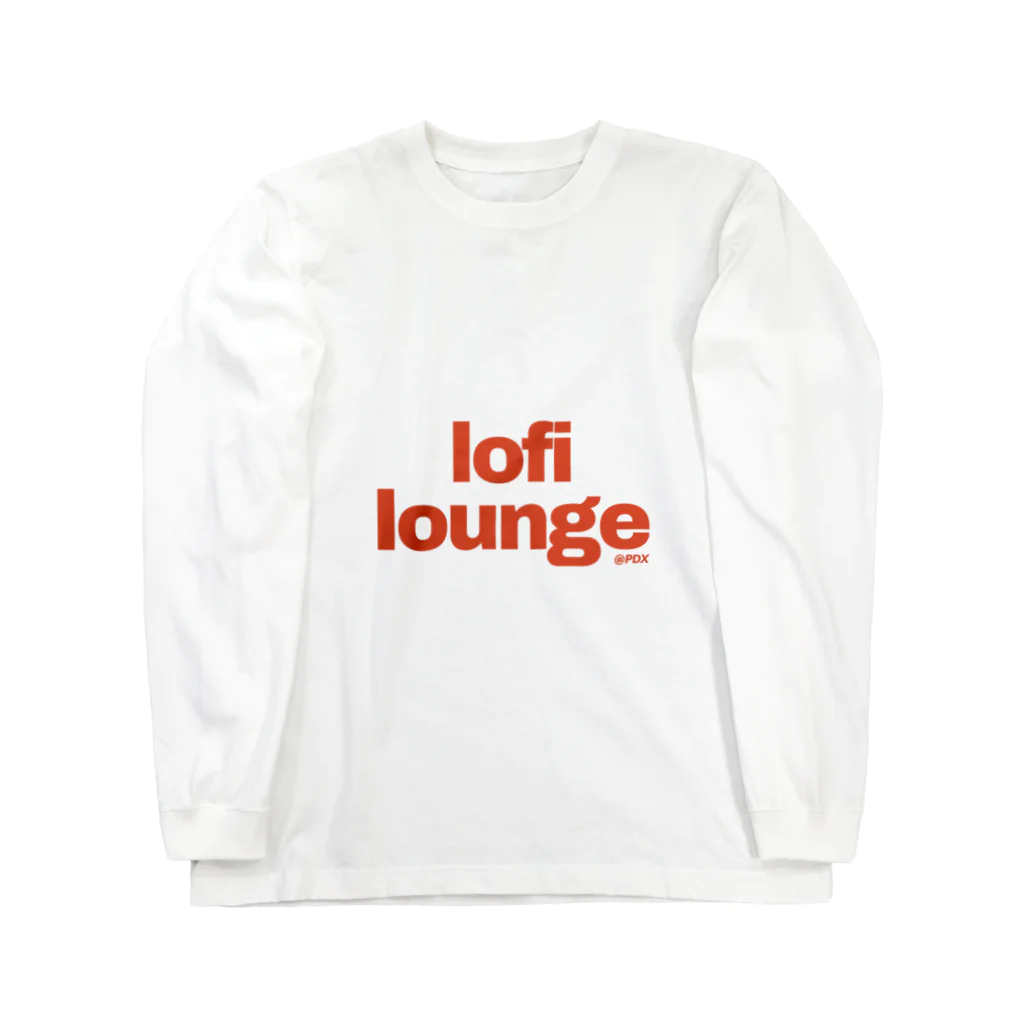 Lofi LoungeのLofi Lounge 赤 ロングスリーブTシャツ