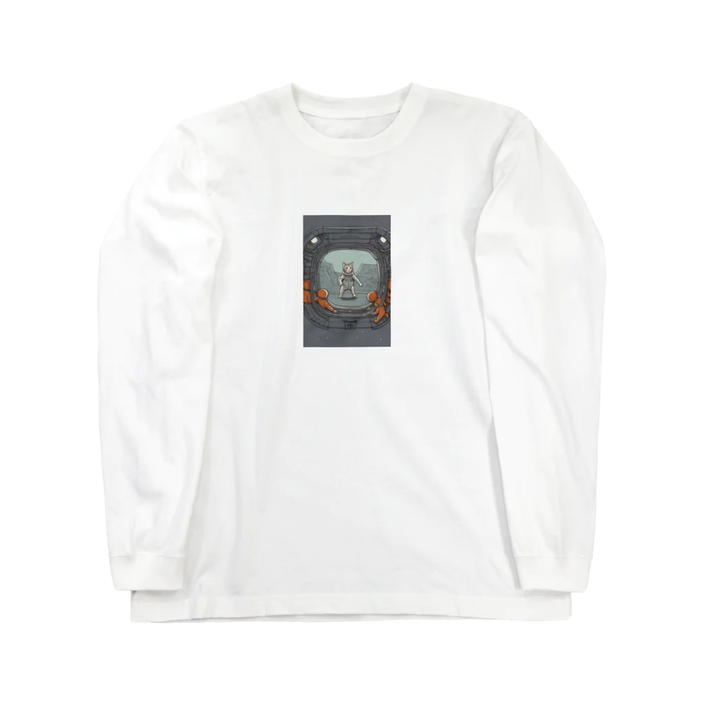 t_08の宇宙猫 Long Sleeve T-Shirt