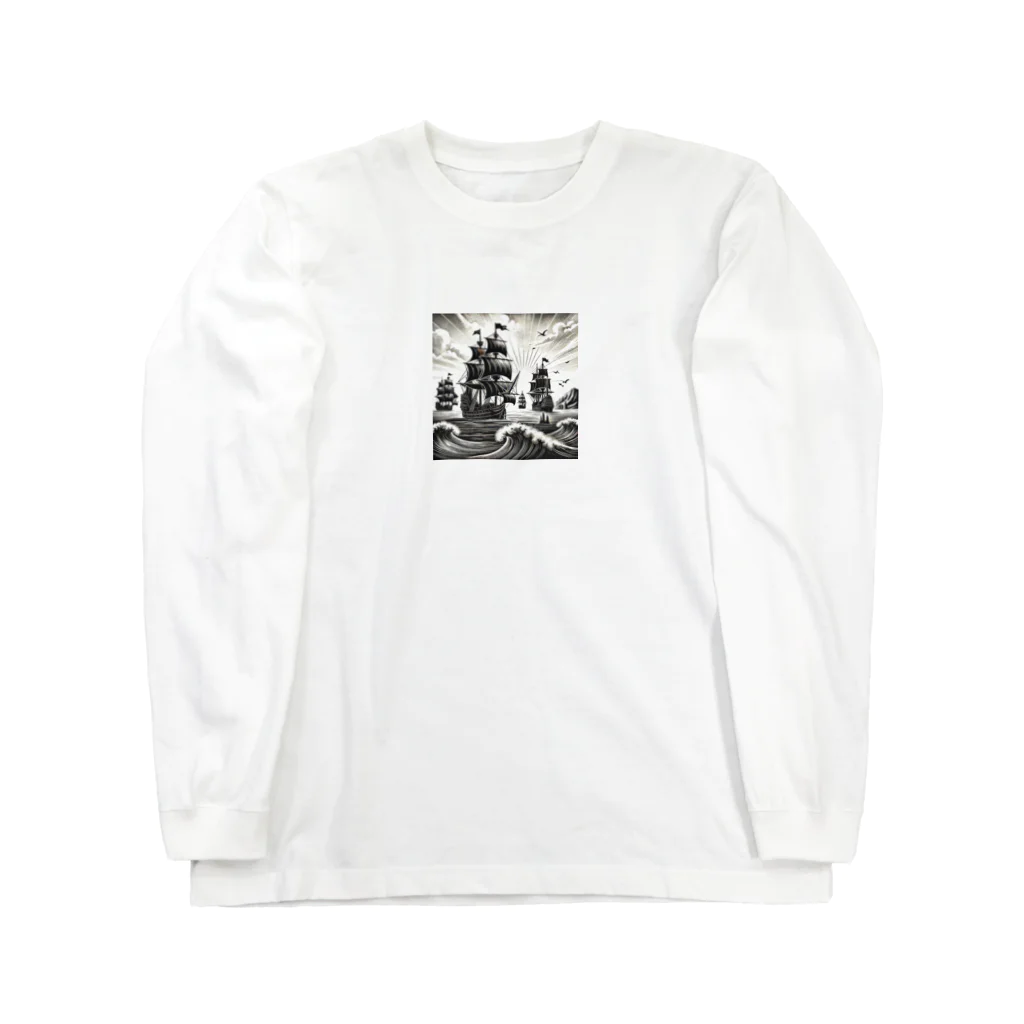 海の幸の黒船 Long Sleeve T-Shirt