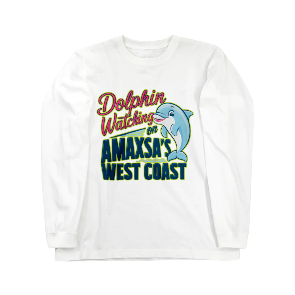 H.webPのAmaxsa西海岸-Dolphin-Watching Long Sleeve T-Shirt