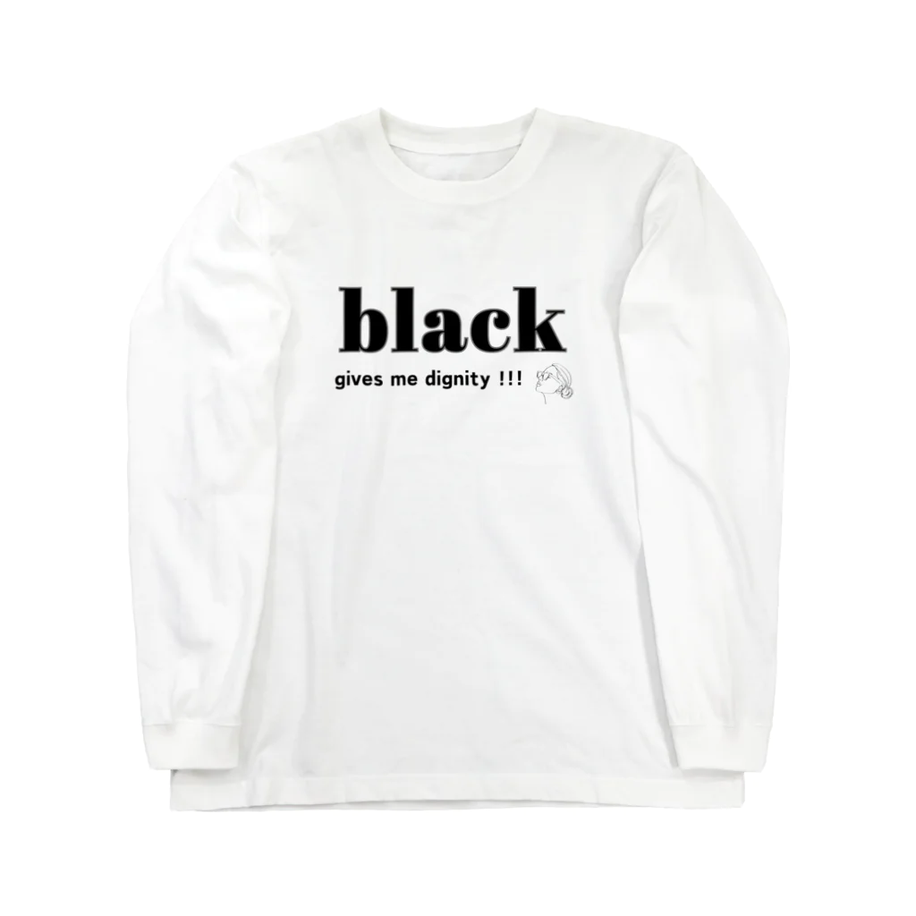 allure72の大人の推し活グッズ　おしゃれ　推しカラー  推し色　カラーロゴＴシャツ（ブラック） Long Sleeve T-Shirt