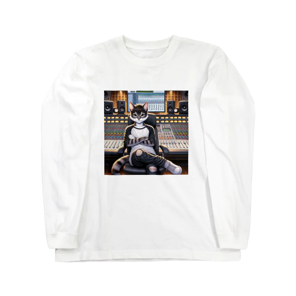 ２５GoodsShopのミキサー猫A Long Sleeve T-Shirt