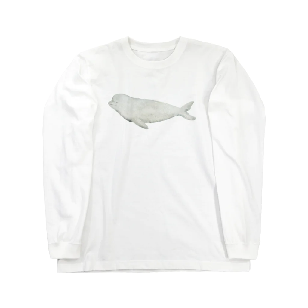 YouStoreの絵本風の可愛いベルーガ Long Sleeve T-Shirt