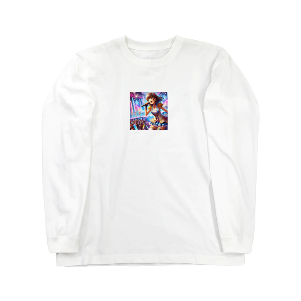 inuneko2004のステージに立つアイドル ロングスリーブTシャツ