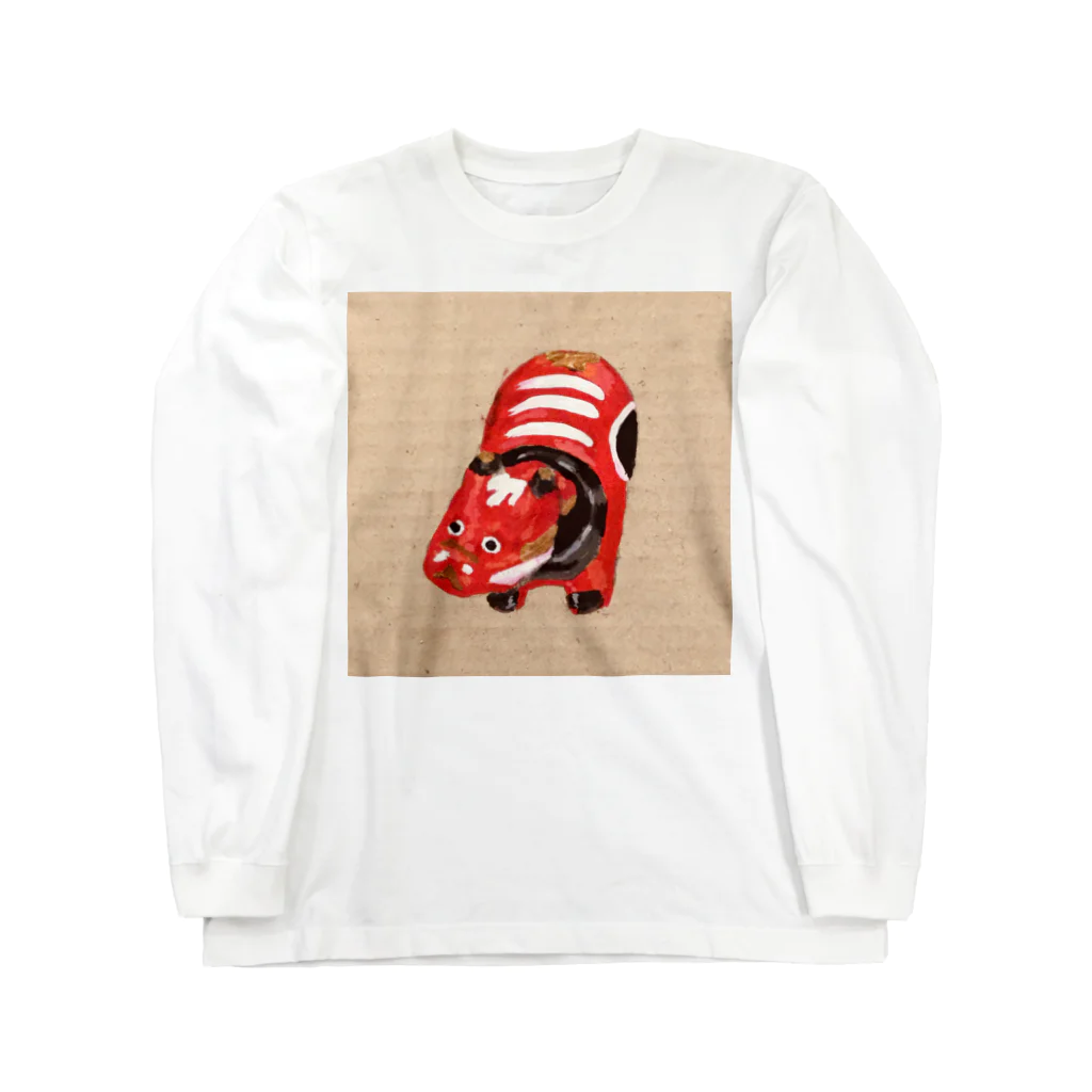 光平洋子の赤べこ 張り子 Long Sleeve T-Shirt