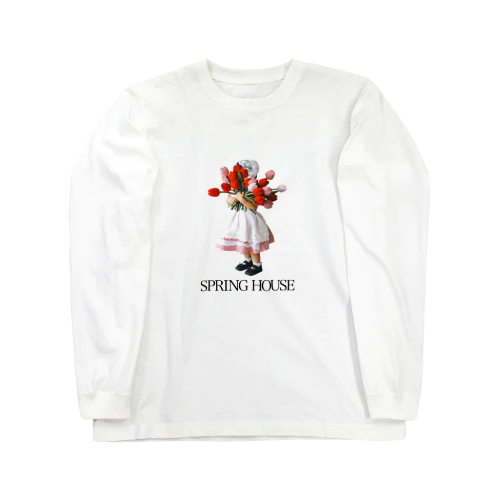 SPRING HOUSEのブーケと女の子 Long Sleeve T-Shirt