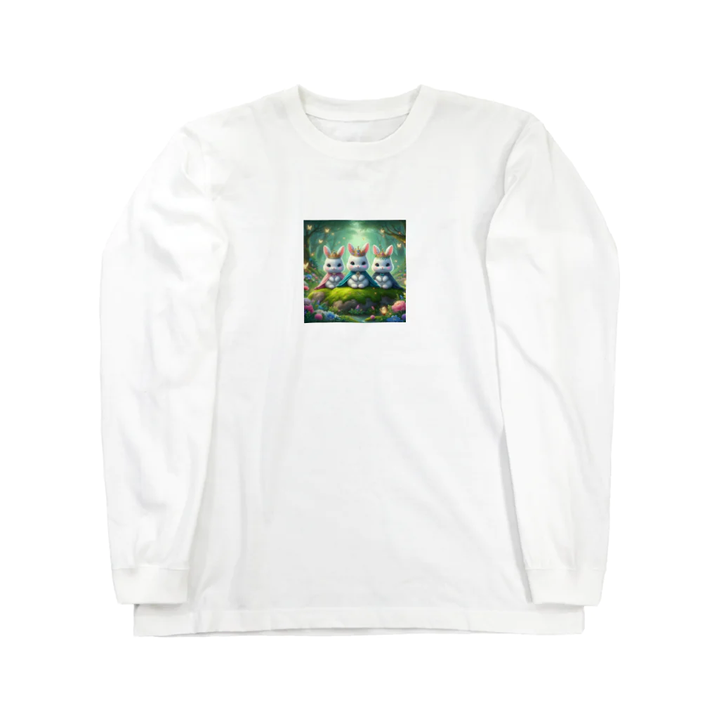 miechan-rn1974のメルヘンチックなかわいいウサギです。フリーサイズです。 Long Sleeve T-Shirt