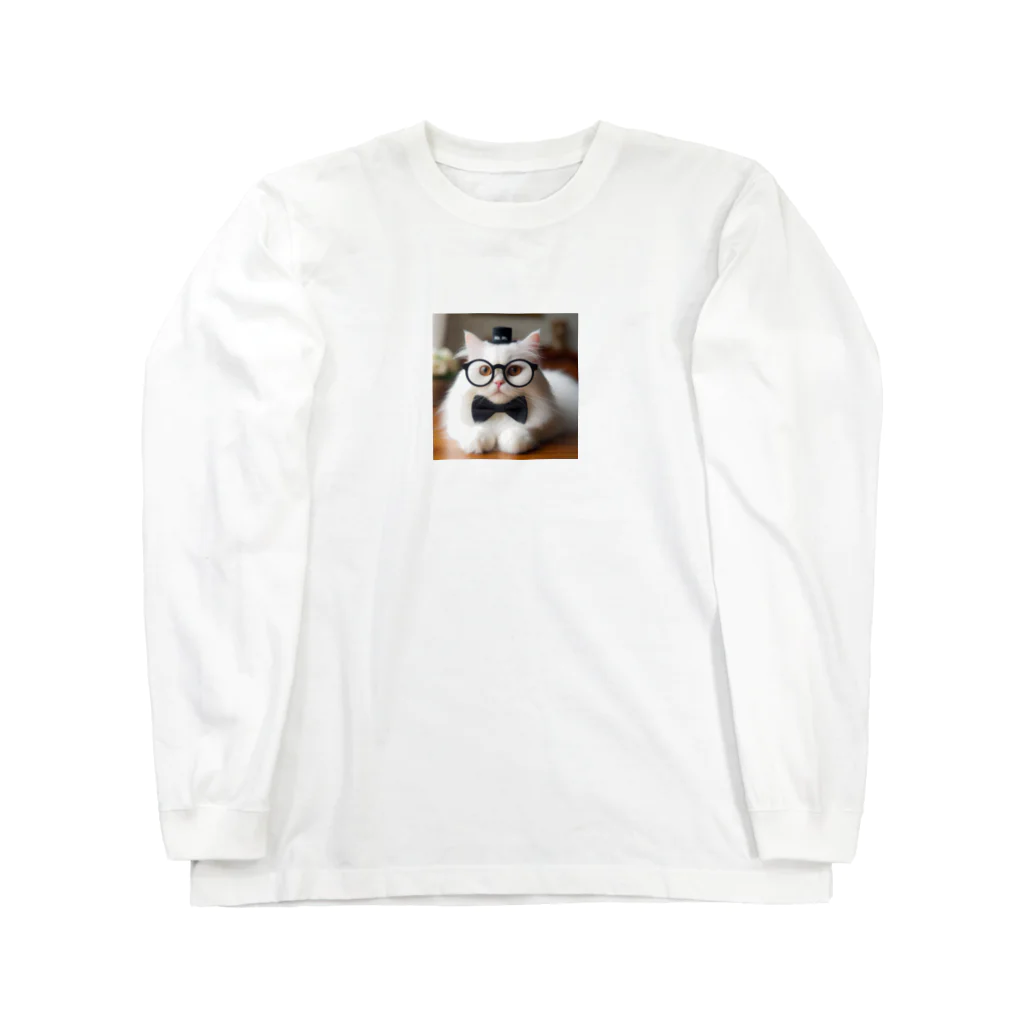 ai-AIの猫教授 Long Sleeve T-Shirt