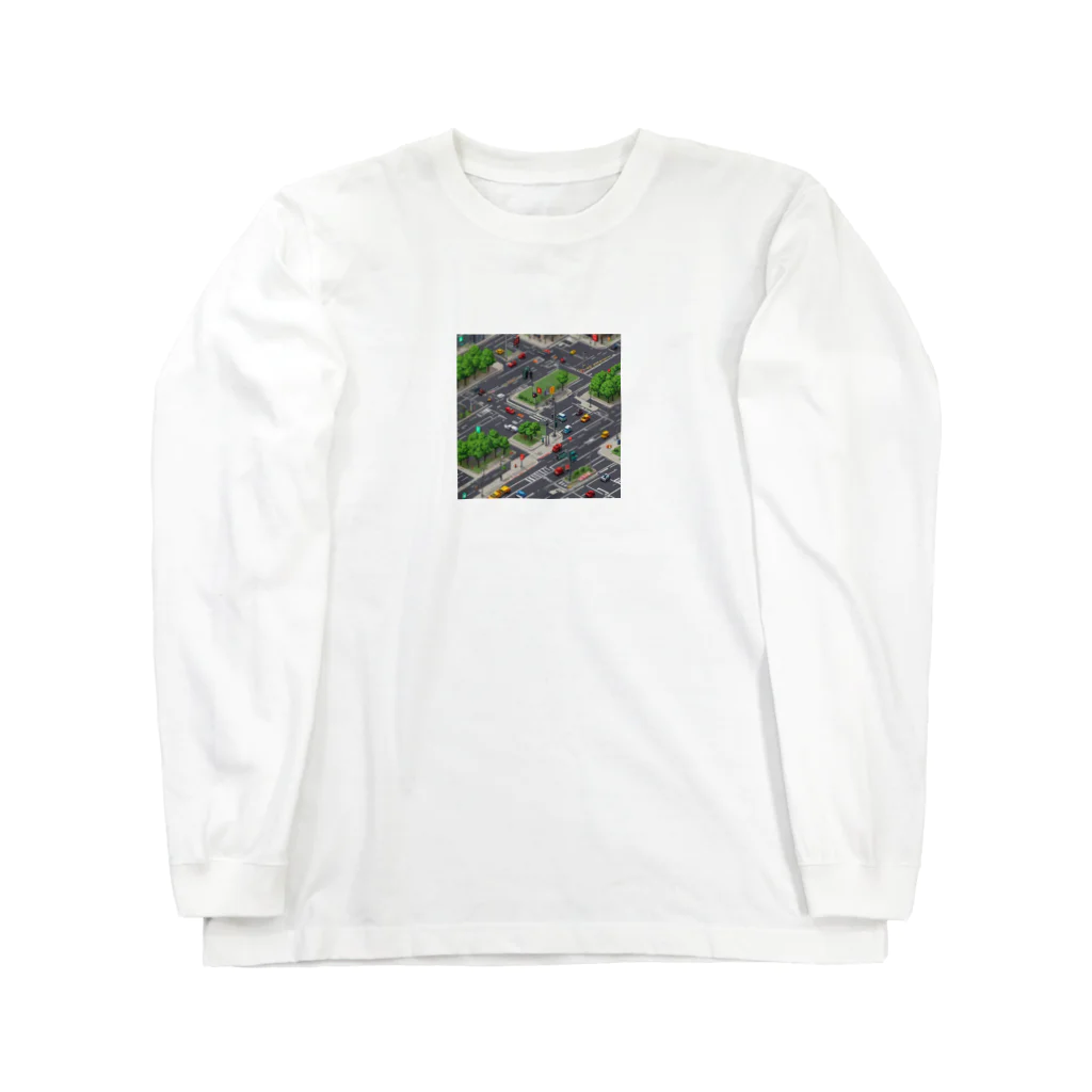 ft141104の「都会の信号 道路マップ」 Long Sleeve T-Shirt