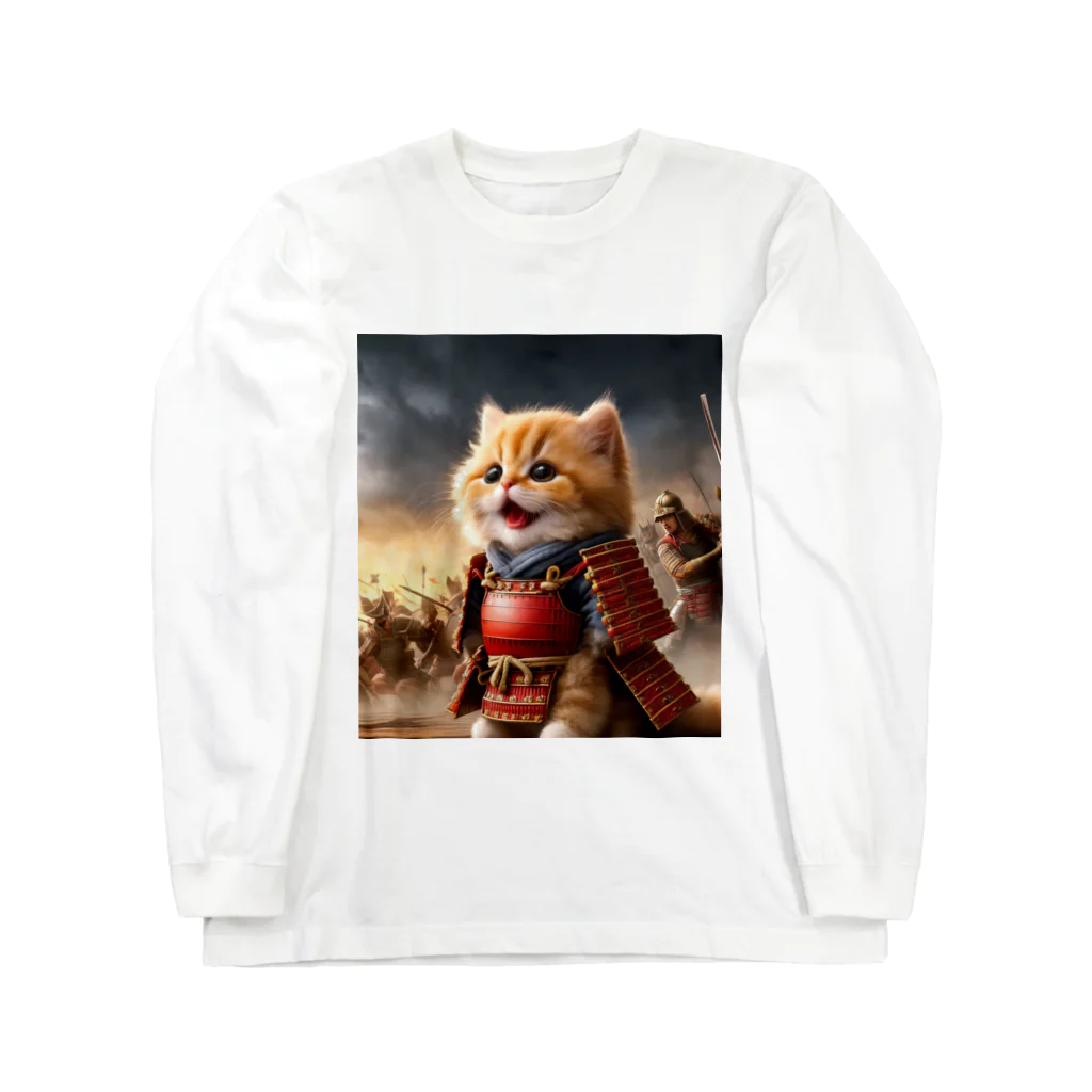 もふもふ日本史の戦ねこ Long Sleeve T-Shirt