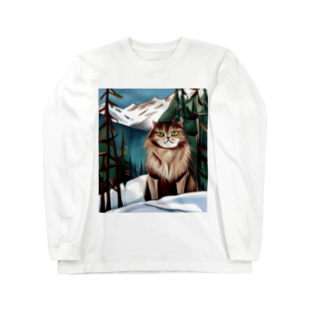 Ppit8のI live in Snow Mountain. Long Sleeve T-Shirt