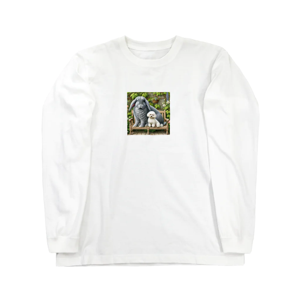 hachitaroのフレミッシュジャイアントとビションフリーゼ Long Sleeve T-Shirt