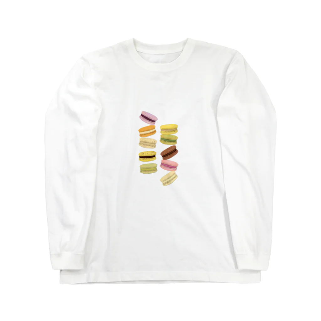 しま✳︎スイーツ/パティシエのカラフルマカロン Long Sleeve T-Shirt