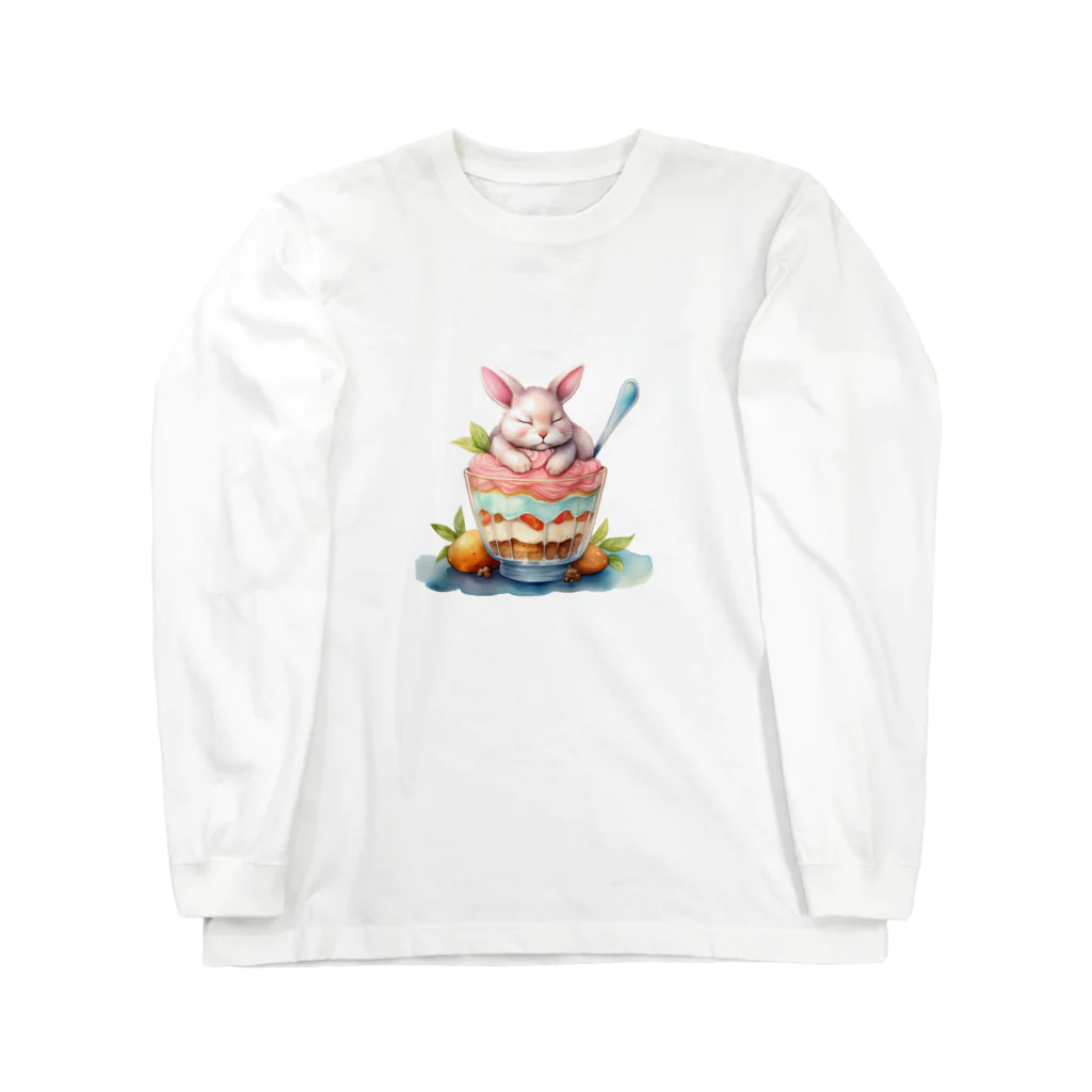 にこにこ絵本の動物×すいーつ Long Sleeve T-Shirt