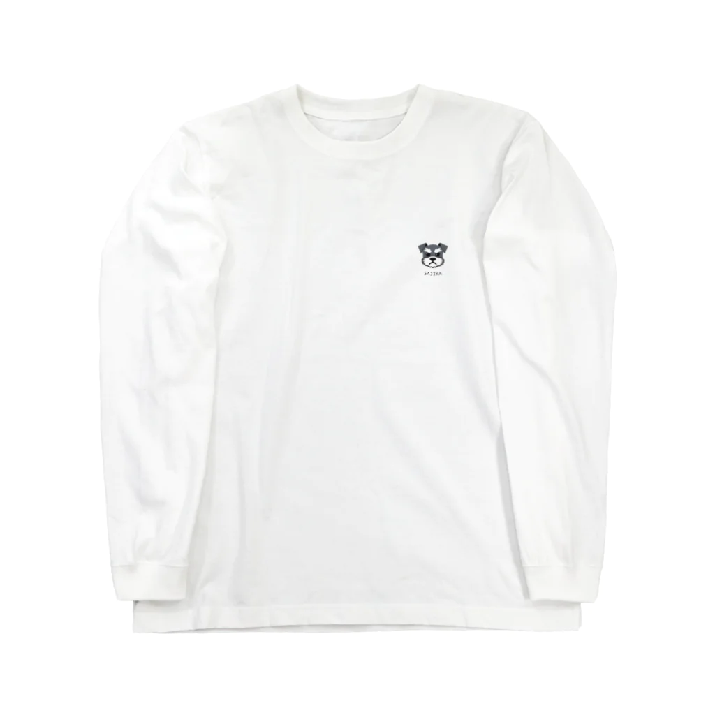 SAJIKAのSAJIKA　ミニチュアシュナウザー　Angry　Ver Long Sleeve T-Shirt