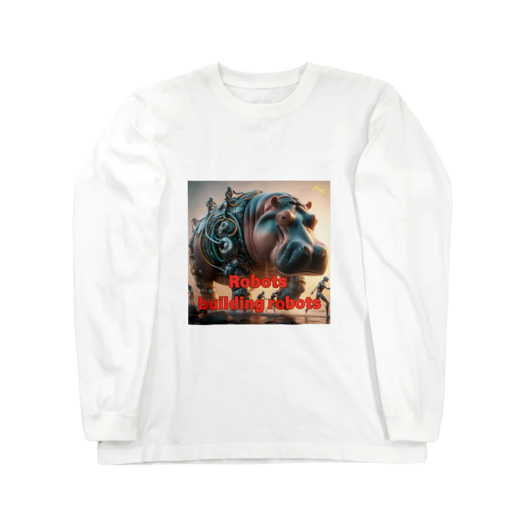 Noah2490のRobots building robots Long Sleeve T-Shirt